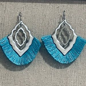 💥NEW ARRIVAL!💥 Jillian Turquoise Silver Fringe Earrings